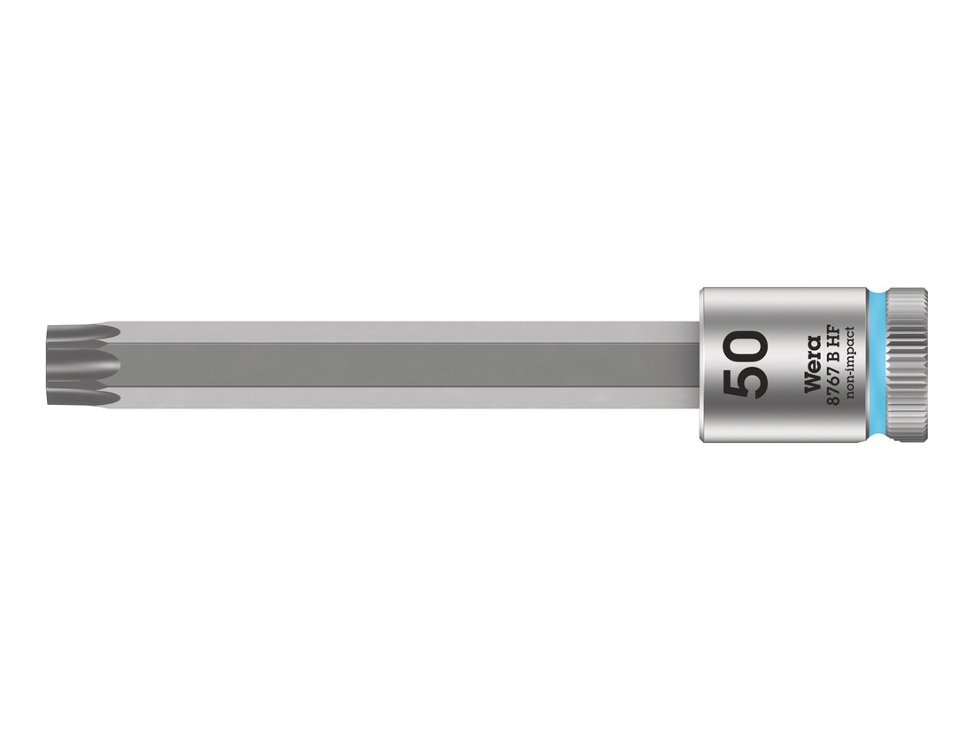 Wera 8767 B HF TORX® Zyklop zástrčný nástavec, s přidržovací funkcí, upínací čás 3/8", TX 50 x 100 mm