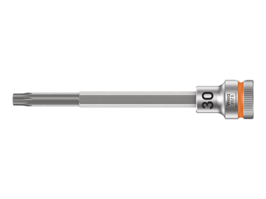 Wera 8767 B Hlavice s bitem TORX® Zyklop s upínací částí 3/8", s extra štíhlým profilem, TX 30 x 107 mm