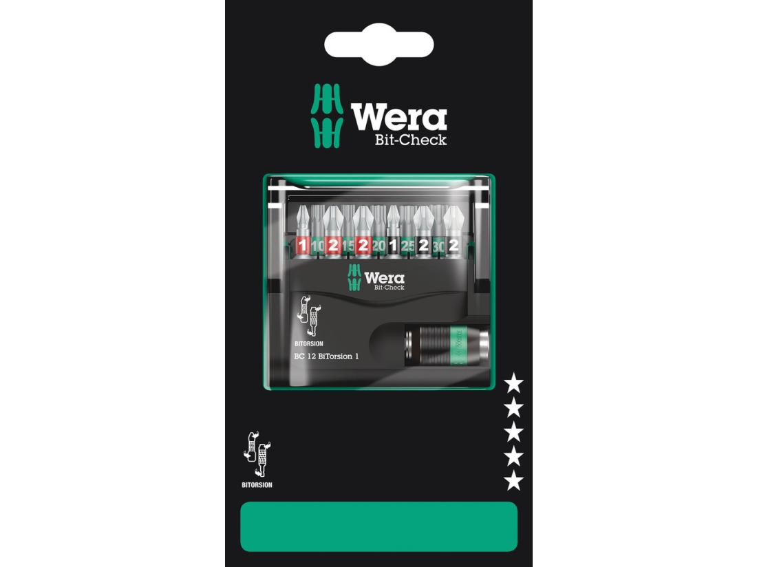 Wera Bit-Check 12 BiTorsion 1 SB, 12 dílný