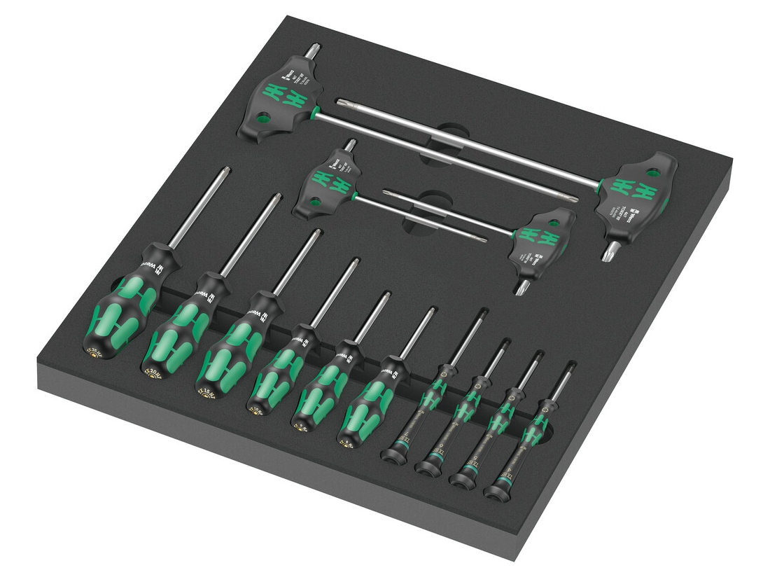 Wera 9712 Šroubováky TORX® HF v pěnové vložce, set 1, 14 dílný