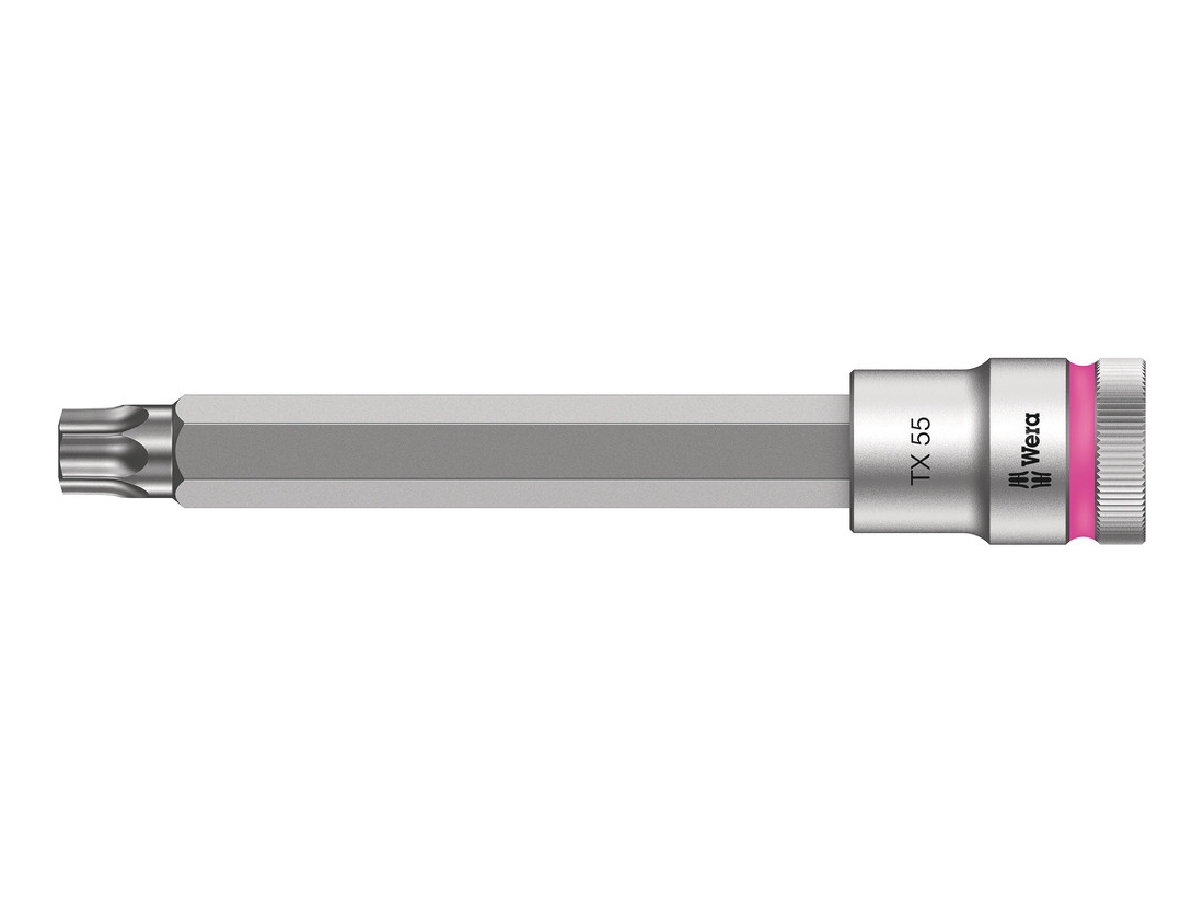 Wera 8767 C HF TORX® zástrčný nástavec Zyklop, s přidržovací funkcí, upínací část 1/2", TX 55 x 140 mm