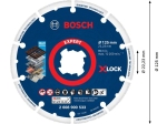 Bosch Diamantový řezací kotouč EXPERT Diamond Metal Wheel X-LOCK 125 × 22