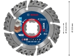 Bosch EXPERT X-LOCK diamantový dělicí kotouč MultiMaterial 115mm PROFESSIONAL