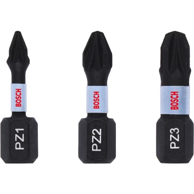 Bosch Sada PZ1, PZ2, PZ3 bitů 25 mm, 3 ks PROFESSIONAL