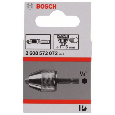 Bosch Rychloupínací sklíčidla do 10 mm D = 1, 5–13 mm; A = 1/4" (vnější šestihran) PROFESSIONAL