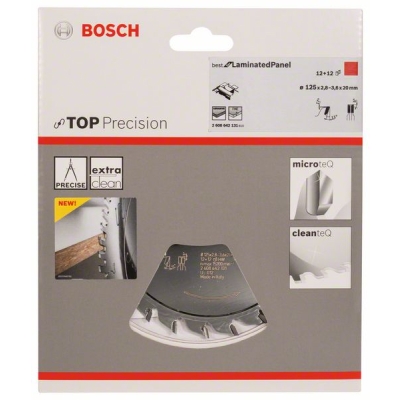 Bosch Předřezový kotouč Top Precision Laminated Panel 125 x 20 x 2, 8-3, 6 mm, 12+12 PROFESSIONAL