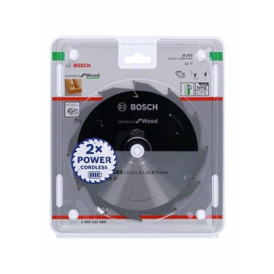 Bosch Pilový kotouč pro aku pily; Standard for Wood 165x15, 875x1, 5/1, 0x12T PROFESSIONAL