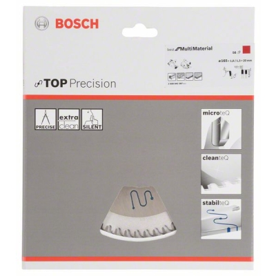 Bosch Pilový kotouč do okružních pil Top Precision Best for Multi Material 165 x 20 x 1, 8 mm, 56 PROFESSIONAL