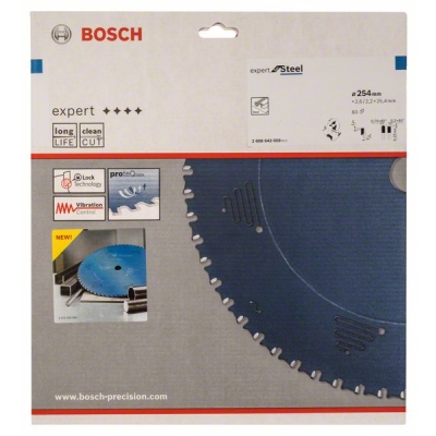 Bosch Pilový kotouč do okružních pil Expert for Steel 254 x 25, 4 x 2, 6 mm, 60 PROFESSIONAL