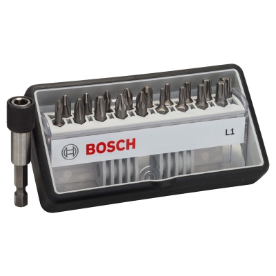 Bosch (18+1)dílná sada šroubovacích bitů Robust Line, L Extra-Hart 25 mm, (18+1)dílná sada PROFESSIONAL