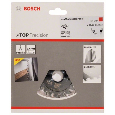 Bosch Předřezový kotouč Top Precision Laminated Panel 80 x 20 x 2, 8-3, 6 mm, 10+10 PROFESSIONAL