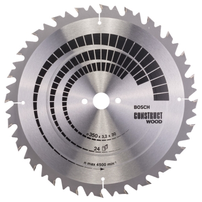 Bosch Pilový kotouč Construct Wood 350 x 30 x 3, 2 mm; 24 PROFESSIONAL