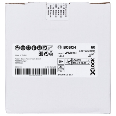 Bosch X-LOCK Fíbrové brusné kotouče Expert for Metal systému Ø 125 mm, G 60, R444 PROFESSIONAL