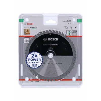 Bosch Pilový kotouč pro aku pily; Standard for Wood 165x15, 875x1, 5/1, 0x48T PROFESSIONAL