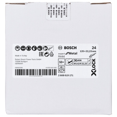 Bosch X-LOCK Fíbrové brusné kotouče Expert for Metal systému Ø 125 mm, G 24, R444 PROFESSIONAL