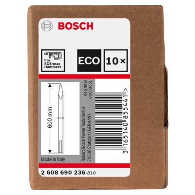 Bosch 10dílná sada 600mm špičatých sekáčů SDS-max 600 mm PROFESSIONAL