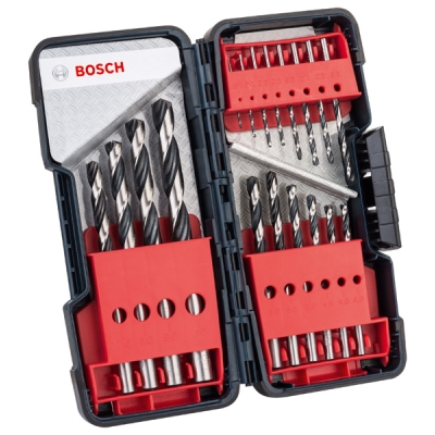 Bosch 18dílná sada spirálových vrtáků HSS PointTeQ ToughBox PROFESSIONAL