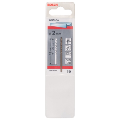 Bosch Vrtáky do kovu HSS-Co, DIN 338 2 x 29 x 49 mm PROFESSIONAL