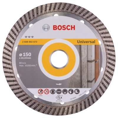 Bosch Diamantový dělicí kotouč Best for Universal Turbo 150 x 22, 23 x 2, 4 x 12 mm PROFESSIONAL