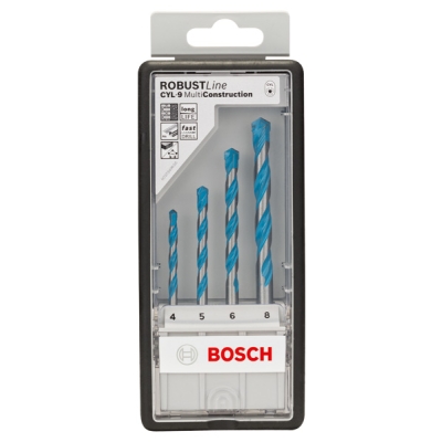 Bosch 4dílná sada spirálových vrtáků CYL-9 MultiConstruction 4/5/6/8 mm PROFESSIONAL