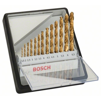 Bosch Sada vrtáků do kovu Robust Line HSS-TiN, 13dílná, 135° 1, 5; 2; 2, 5; 3; 3, 2; 3, 5; 4; 4, 5; 4, 8; 5; 5, 5; 6; 6, 5 mm, 135° PROFESSIONAL