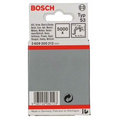 Bosch Sponky do sponkovačky z tenkého drátu, typ 53 11, 4 x 0, 74 x 12 mm PROFESSIONAL