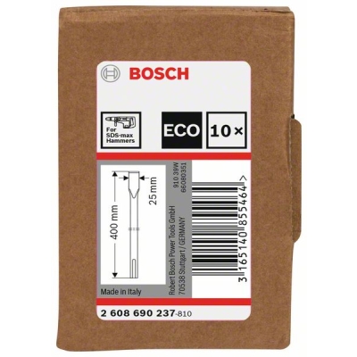 Bosch 10dílná sada 400mm plochých sekáčů SDS-max 400 x 25 mm PROFESSIONAL