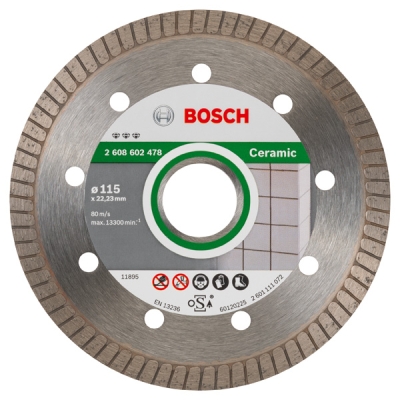 Bosch Diamantový dělicí kotouč Best for Ceramic Extra-Clean Turbo 115 x 22, 23 x 1, 4 x 7 mm PROFESSIONAL