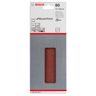 Bosch Brusný papír C430, balení 10 ks 93 x 230 mm, 80 PROFESSIONAL