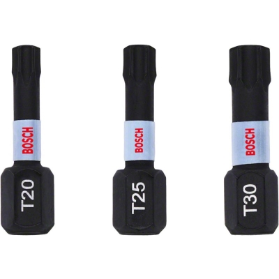 Bosch Sada T20, T25, T30 bitů 25 mm, 3 ks PROFESSIONAL