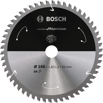 Bosch Pilový kotouč pro aku pily; Standard for Aluminium 165x20x1, 8/1, 3x54T PROFESSIONAL