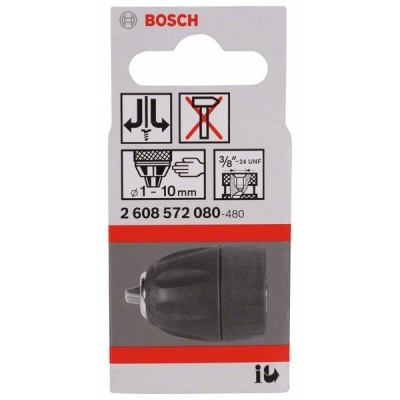 Bosch Rychloupínací sklíčidla do 10 mm D = 1, 0–10 mm; A = 3/8"–24 PROFESSIONAL