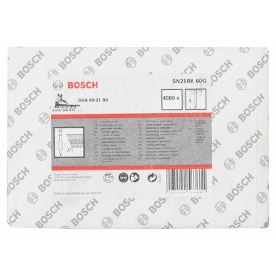 Bosch Hřebíky s kulatou hlavou v pásu SN21RK 60G 2, 8 mm, 60 mm, pozinkovaný, hladký PROFESSIONAL