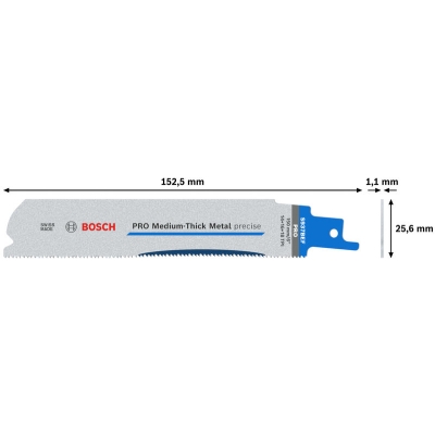 Bosch List PRO Medium-Thick Metal precise S937BEF, 1,1 × 25 × 150 mm, 25 ks