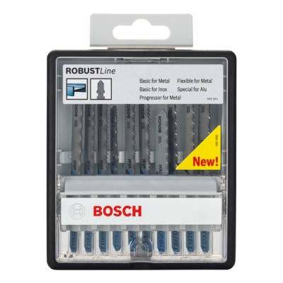 Bosch 10dílná sada pilových plátků Robust Line Metal Expert, se stopkou T T 118 G; T 118 A; T 118 B; T 118 EOF; T 118 AF; T 118 BF; T 118 GFS; T 227 D; T 127 D; T 123 X PROFESSIONAL