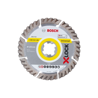 Bosch X-LOCK Diamantový řezný kotouč Standard for Universal, 125 x 22.23 x 2 x 10 mm PROFESSIONAL