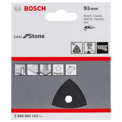 Bosch Brusný papír F355, balení 5 ks 93 mm, 80 PROFESSIONAL