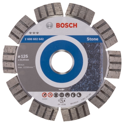 Bosch Diamantový dělicí kotouč Best for Stone 125 x 22, 23 x 2, 2 x 12 mm PROFESSIONAL