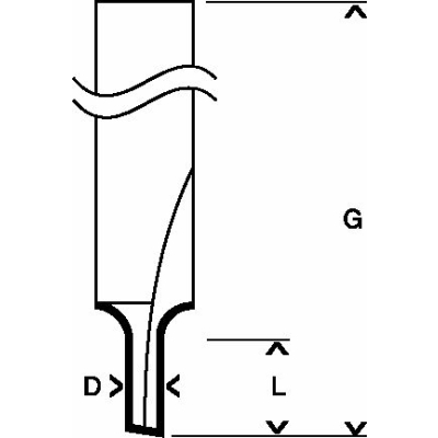 Bosch Drážkovací fréza; stopka 6 mm PROFESSIONAL