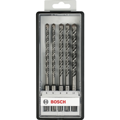 Bosch 5dílná sada vrtáků do kladiv Robust Line SDS-plus-5 Ø 6, 6, 8, 8, 10 x 165mm PROFESSIONAL