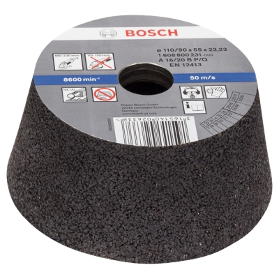 Bosch Brusný hrnec, kónický - kov/litina 90 mm, 110 mm, 55 mm, 16 PROFESSIONAL