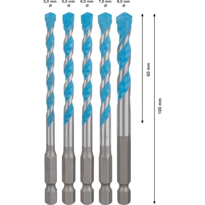 Bosch Sada vrtáků EXPERT HEX-9 Multi Construction