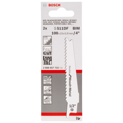 Bosch Pilový plátek do pily ocasky S 511 DF Flexible for Wood and Metal PROFESSIONAL