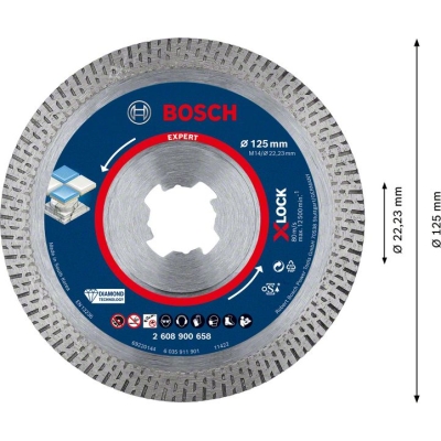 Bosch EXPERT X-LOCK diamantový dělicí kotouč HardCeramic 125mm PROFESSIONAL