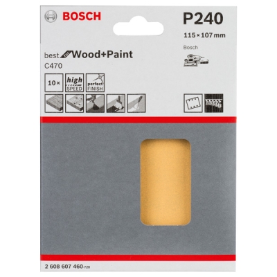 Bosch Brusný papír C470, balení 10 ks PROFESSIONAL