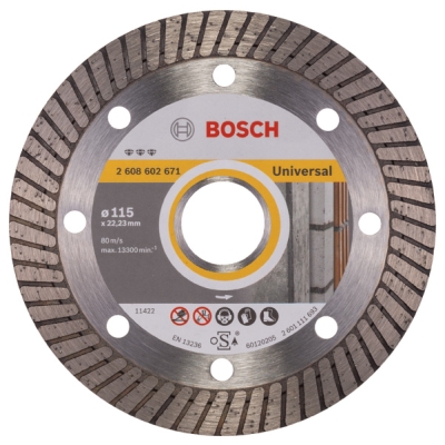 Bosch Diamantový dělicí kotouč Best for Universal Turbo 115 x 22, 23 x 2, 2 x 12 mm PROFESSIONAL