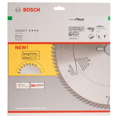 Bosch Pilový kotouč Expert for Wood 250 x 30 x 3, 2 mm, 22 PROFESSIONAL