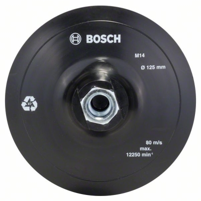 Bosch Pryžová brusná deska pro úhlové brusky, suchý zip, 125 mm D = 125 mm PROFESSIONAL