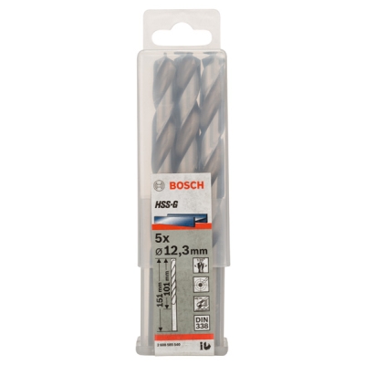 Bosch Vrtáky do kovu HSS-G, DIN 338 12, 3 x 101 x 151 mm PROFESSIONAL