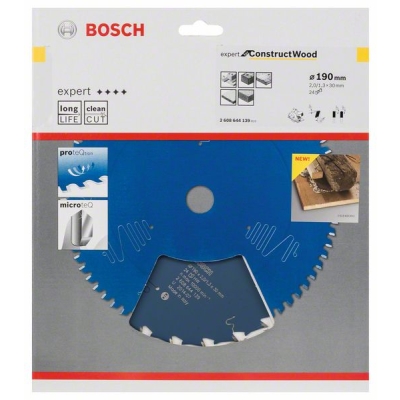 Bosch Pilový kotouč Expert for Construct Wood 190 x 30 x 2, 0 mm, 24 PROFESSIONAL